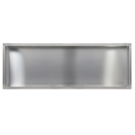 Raft incastrat dreptunghiular fara rama Balneo Wall Box, 90x30x7 cm, inox periat