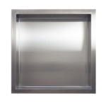 Raft incastrat patrat cu rama Balneo Wall Box, 30x30x10 cm, inox periat - imagine 2
