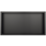 Raft incastrat dreptunghiular cu rama Balneo Wall Box, 60x30x7 cm, negru