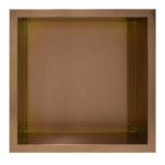 Raft incastrat patrat cu rama Balneo Wall Box, 30x30x7 cm, cupru periat