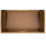 Raft incastrat dreptunghiular cu rama Balneo Wall Box, 60x30x10 cm, cupru periat