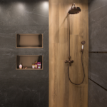 Raft incastrat dreptunghiular cu rama Balneo Wall Box, 60x30x10 cm, cupru periat - imagine 3
