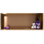 Raft incastrat patrat Balneo Wall Box 90x30x10 cm cupru periat