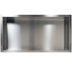Raft incastrat dreptunghiular cu rama Balneo Wall Box, 60x30x10 cm, inox periat - imagine 2