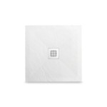 Cadita de dus Balneo Stone Tray, 90x90x2.5 cm, material compozit, alb