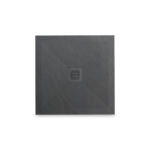 Cadita de dus Balneo Stone Tray, 90x90x2.5 cm, material compozit, gri inchis