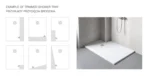 Cadita de dus rectangulara Balneo Stone Tray, 140x90x2.5 cm, material compozit, gri deschis - imagine 7