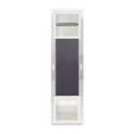 Raft incastrat cu suport hartie igienica Balneo Wall-Box, alb periat