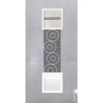 Raft incastrat cu suport hartie igienica Balneo Wall-Box, alb periat - imagine 4