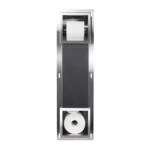 Raft incastrat cu suport hartie igienica Balneo Wall-Box, inox periat - imagine 4