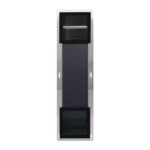 Raft incastrat cu suport hartie igienica Balneo Wall-Box, negru periat