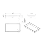 Raft incastrat dreptunghiular fara rama Balneo Wall Box, 60x30x10 cm, alb periat - imagine 5