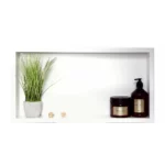 Raft incastrat dreptunghiular Balneo Wall Box 60x30x7 cm alb