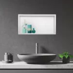 Raft incastrat dreptunghiular Balneo Wall Box 60x30x7 cm alb - imagine 3