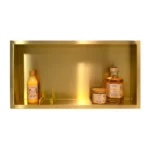 Raft incastrat patrat Balneo Wall Box, 60x30x10 cm, auriu periat - imagine 2