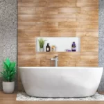 Raft incastrat dreptunghiular fara rama Balneo Wall Box, 60x30x10 cm, alb periat - imagine 4