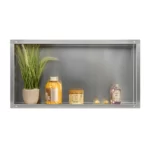 Raft incastrat dreptunghiular fara rama Balneo Wall Box, 60x30x10 cm, inox periat - imagine 5