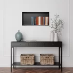 Raft incastrat dreptunghiular fara rama Balneo Wall Box, 60x30x10 cm, negru - imagine 5