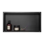 Raft incastrat dreptunghiular fara rama Balneo Wall Box, 60x30x10 cm, negru - imagine 4