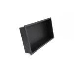 Raft incastrat dreptunghiular cu rama Balneo Wall Box, 60x30x10 cm, negru - imagine 3