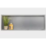 Raft incastrat dreptunghiular fara rama Balneo Wall Box, 90x30x10 cm, inox periat - imagine 2