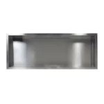 Raft incastrat dreptunghiular cu rama Balneo Wall Box, 90x30x10 cm, inox periat - imagine 2