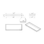 Raft incastrat patrat Balneo Wall Box, 90x30x7 cm, auriu periat - imagine 4