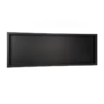 Raft incastrat dreptunghiular cu rama Balneo Wall Box, 90x30x10 cm, negru