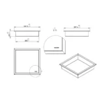Raft incastrat patrat fara rama Balneo Wall Box, 30x30x10 cm, alb periat - imagine 2