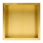 Raft incastrat patrat cu rama Balneo Wall Box, 30x30x7 cm, auriu periat
