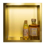 Raft incastrat patrat cu rama Balneo Wall Box, 30x30x7 cm, auriu periat - imagine 5