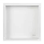 Raft incastrat patrat fara rama Balneo Wall Box, 30x30x10 cm, alb periat