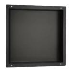 Raft incastrat patrat fara rama Balneo Wall Box, 30x30x7 cm, negru