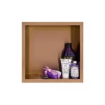 Raft incastrat patrat cu rama Balneo Wall Box, 30x30x7 cm, cupru periat - imagine 3