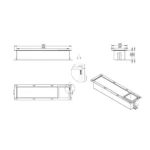 Raft incastrat pentru hartie igienica Balneo Wall Box, negru - imagine 2