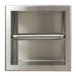 Suport incastrat de hartie igienica Balneo Wall Box, inox periat