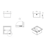 Suport incastrat de hartie igienica Balneo Wall Box, alb periat - imagine 2