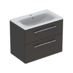 Set mobilier cu lavoar Geberit Selnova Square, 80 cm, lava mat