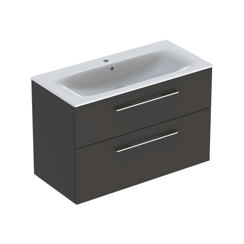 111516_set_mobilier_cu_lavoar_selnova_square_geberit Set mobilier cu lavoar Geberit Selnova Square, 100 cm, lava mat - imagine 1