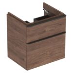 Mobilier pentru lavoar Geberit Smyle Square, 60 cm, nuc american hickory