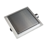 Set rigola patrata pentru dus plus capac 15 cm Balneo SQ-Drain, inox periat