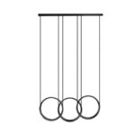 Suspensie Moon Maxlight, negru mat, led 3x29W, cod P0497