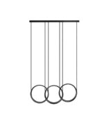 Suspensie Moon Maxlight, negru mat, led 3x29W, cod P0497