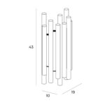 Aplica Organic Maxlight, auriu satinat, led 8x1W, cod W0311D - imagine 2