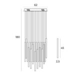 Suspensie Organic Maxlight, auriu satinat, led 33 x 1W + 4 x 3W, cod P0476D - imagine 2