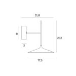 Aplica Hana Maxlight, auriu lucios, led 6W, cod W0304 - imagine 2