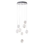Suspensie Nobile Maxlight, crom lucios, led 8x6W, cod P0481