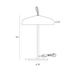 Lampa de masa Nord Maxlight, negru mat, led 1x20W, cod T0049 - imagine 2