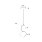 Pendul Maxlight Akiko,16W, cod P0467 - imagine 2