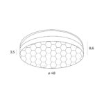 Plafoniera Sekko Maxlight, negru, led 54W, cod C0218 - imagine 2